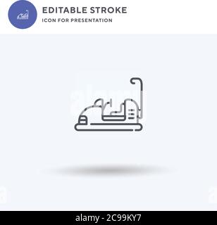Sandals icon vector, filled flat sign, solid pictogram isolated on white, logo illustration. Sandals icon for presentation. Stock Vector