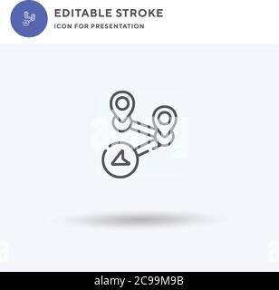 Deadline icon vector, filled flat sign, solid pictogram isolated on white, logo illustration. Deadline icon for presentation. Stock Vector