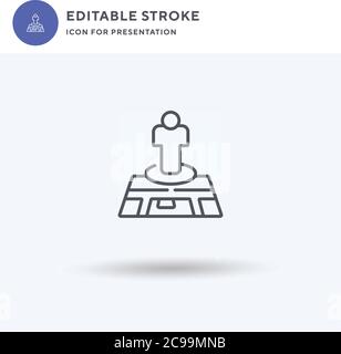 Link icon vector, filled flat sign, solid pictogram isolated on white, logo illustration. Link icon for presentation. Stock Vector
