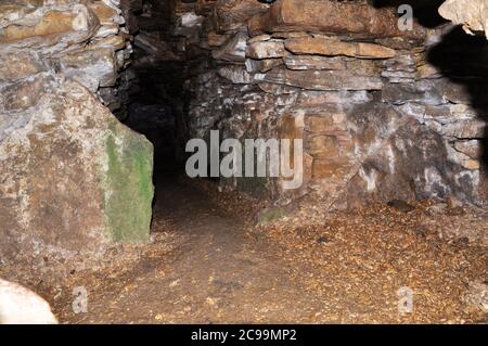 One of the chambers in the Stoney Littleton Neolithic Long barrow.This ...