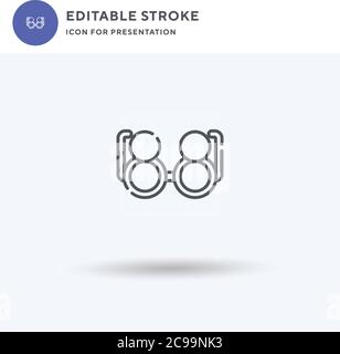 Digital icon vector, filled flat sign, solid pictogram isolated on white, logo illustration. Digital icon for presentation. Stock Vector