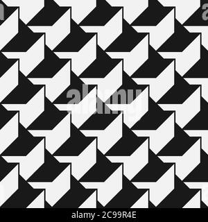Seamless abstract geometric pattern with isometric elements Stock Vector