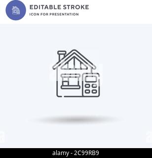 Tuna icon vector, filled flat sign, solid pictogram isolated on white, logo illustration. Tuna icon for presentation. Stock Vector