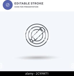 Ski Poles icon vector, filled flat sign, solid pictogram isolated on white, logo illustration. Ski Poles icon for presentation. Stock Vector