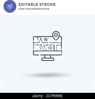 Tambourine icon vector, filled flat sign, solid pictogram isolated on white, logo illustration. Tambourine icon for presentation. Stock Vector