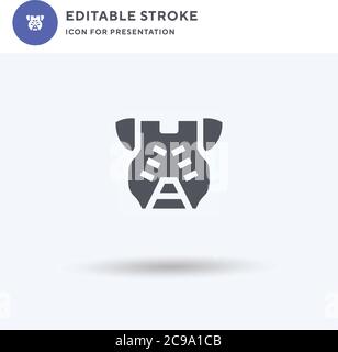 chest guard icon on white background. Simple element illustration from ...
