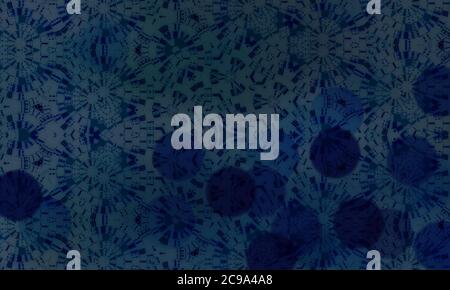 Dark blue kaleidoscope patterned background for wallpapers Stock Photo