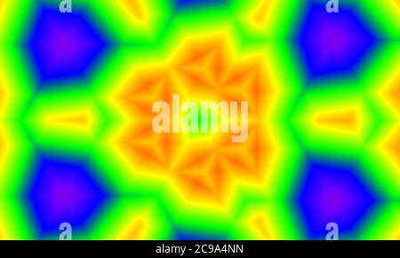 Colorful neon kaleidoscope patterned background for wallpapers Stock Photo