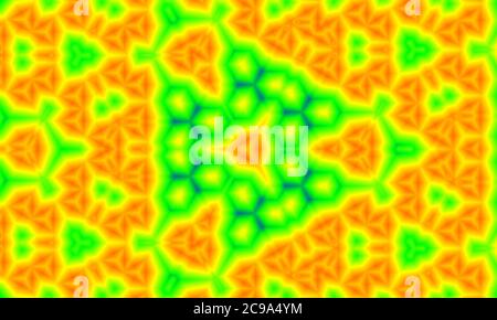 Colorful neon kaleidoscope patterned background for wallpapers Stock Photo
