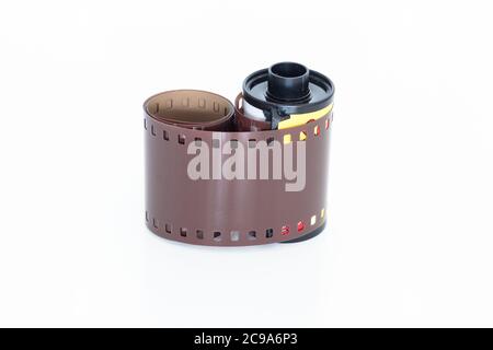 photo film in cartridge isolated on white Stock Photo - Alamy