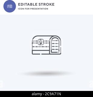 Pandoras Box icon vector, filled flat sign, solid pictogram isolated on white, logo illustration. Pandoras Box icon for presentation. Stock Vector