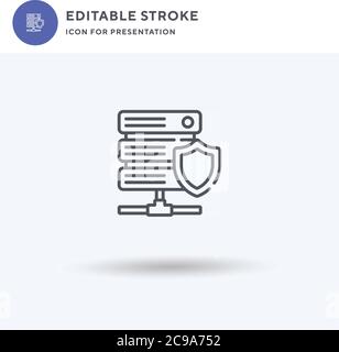 Secure icon vector, filled flat sign, solid pictogram isolated on white, logo illustration. Secure icon for presentation. Stock Vector