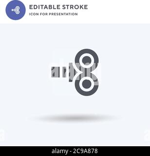 Wind Up icon vector, filled flat sign, solid pictogram isolated on white, logo illustration. Wind Up icon for presentation. Stock Vector