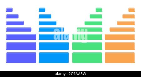 Flat Messages Bubbles Chat messenger at bubble form in flat style. Vector Stock Vector