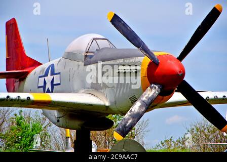world war II vintage  fighter plane at sonoma county airport Stock Photo