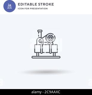Steam icon vector, filled flat sign, solid pictogram isolated on white, logo illustration. Steam icon for presentation. Stock Vector
