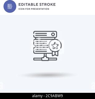 Hosting icon vector, filled flat sign, solid pictogram isolated on white, logo illustration. Hosting icon for presentation. Stock Vector