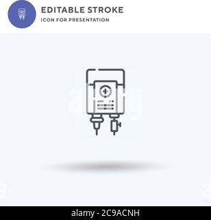 Blood icon vector, filled flat sign, solid pictogram isolated on white, logo illustration. Blood icon for presentation. Stock Vector