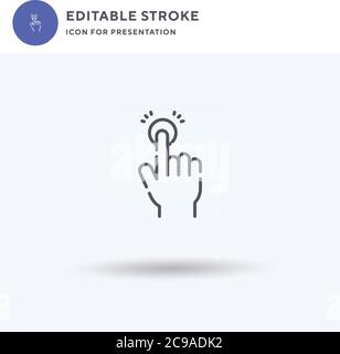 Panic Button icon vector, filled flat sign, solid pictogram isolated on white, logo illustration. Panic Button icon for presentation. Stock Vector