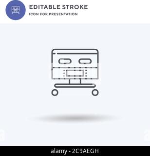 Incubator icon vector, filled flat sign, solid pictogram isolated on white, logo illustration. Incubator icon for presentation. Stock Vector