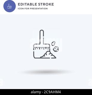 Dust icon vector, filled flat sign, solid pictogram isolated on white, logo illustration. Dust icon for presentation. Stock Vector