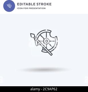 Shield icon vector, filled flat sign, solid pictogram isolated on white, logo illustration. Shield icon for presentation. Stock Vector