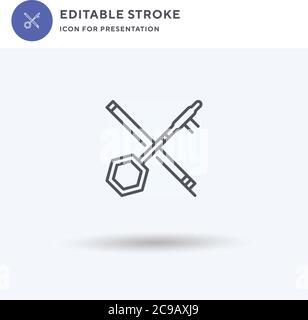 Erhu icon vector, filled flat sign, solid pictogram isolated on white, logo illustration. Erhu icon for presentation. Stock Vector