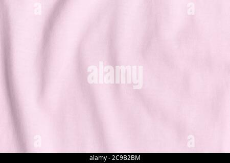 Texture and background of crumpled pink fabric. Stock Photo