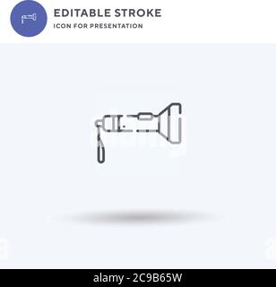 Flashlight icon vector, filled flat sign, solid pictogram isolated on white, logo illustration. Flashlight icon for presentation. Stock Vector