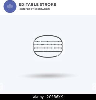 Macaroons icon vector, filled flat sign, solid pictogram isolated on white, logo illustration. Macaroons icon for presentation. Stock Vector