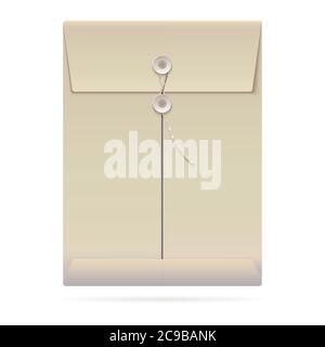 Package for emails and documents. Old vintage style Stock Vector