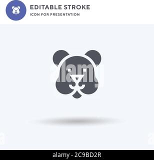 Hamster icon vector, filled flat sign, solid pictogram isolated on white, logo illustration. Hamster icon for presentation. Stock Vector
