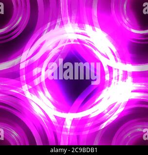 Seamless texture with glowing highlights and round lines. Vector element for your creativity Stock Vector
