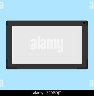 Vector flat illustration of electronic tablet in case. Stock Vector