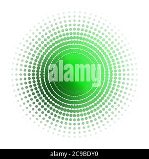 Round frame with halftone. Vector element for banners, cards, pins and your design Stock Vector