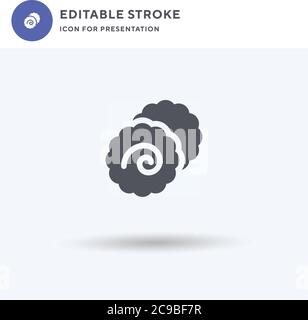 Naruto icon vector, filled flat sign, solid pictogram isolated on white, logo illustration. Naruto icon for presentation. Stock Vector