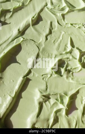 Green cosmetic clay texture close-up Stock Photo