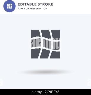 Mesh icon vector, filled flat sign, solid pictogram isolated on white, logo illustration. Mesh icon for presentation. Stock Vector