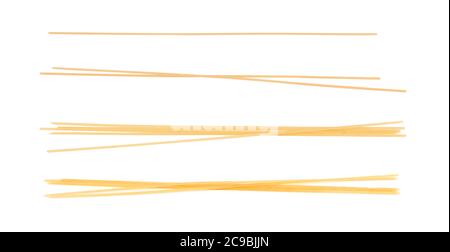 Raw spaghetti isolated on a white background Stock Photo