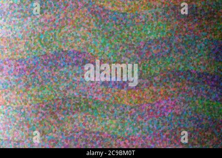 Grey waves Impressionist Pointlilism abstract paint background. Stock Photo