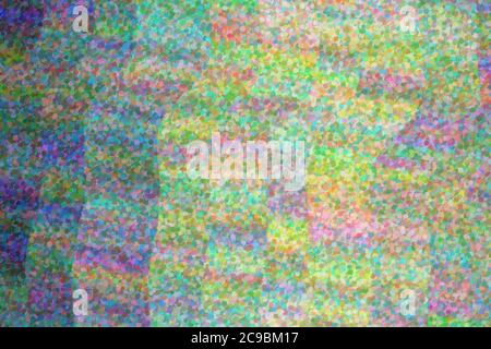 Grey waves Impressionist Pointlilism abstract paint background. Stock Photo