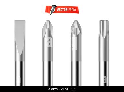 Vector screwdrivers on white background Stock Vector