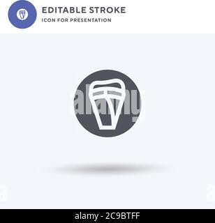 Crepes icon vector, filled flat sign, solid pictogram isolated on white, logo illustration. Crepes icon for presentation. Stock Vector