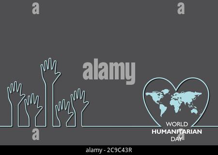 Vector Illustration of World Humanitarian Day observed on 19th August Stock Vector