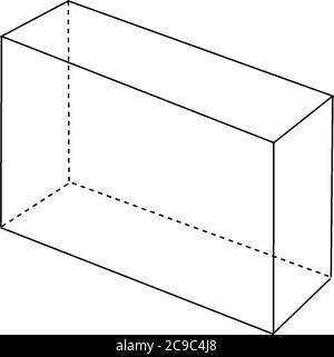 A right rectangular prism, viewed at an angle, the bases are congruent ...