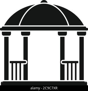 Arch gazebo icon. Simple illustration of arch gazebo vector icon for web design isolated on white background Stock Vector