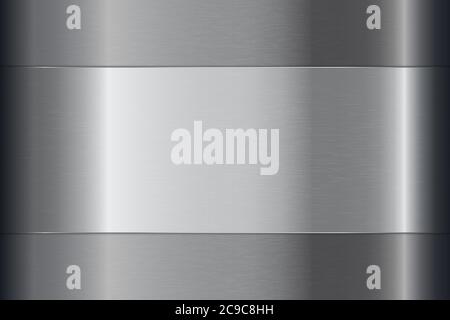 metallic background.Gray and silver with metal texture. Stock Vector