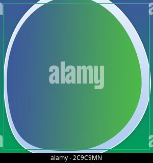 Modern Blue & Green Empty Shape With Green Frame On Gradient Background Template-For Banner, Poster, Card & Social Media Stock Photo