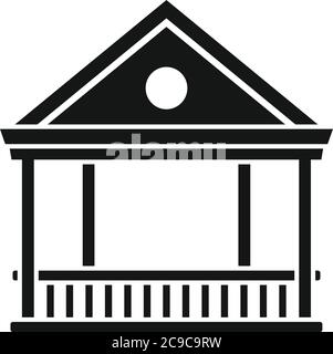 Alcove gazebo icon. Simple illustration of alcove gazebo vector icon for web design isolated on white background Stock Vector