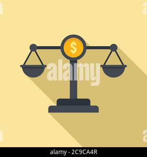 Money balance online loan icon. Flat illustration of money balance online loan vector icon for web design Stock Vector
